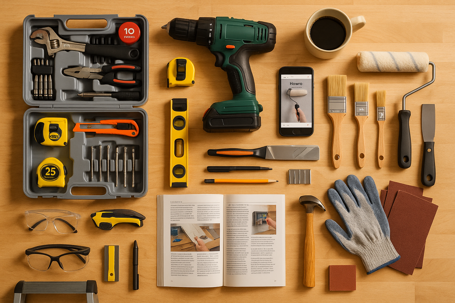 Common DIY tools and materials for home projects